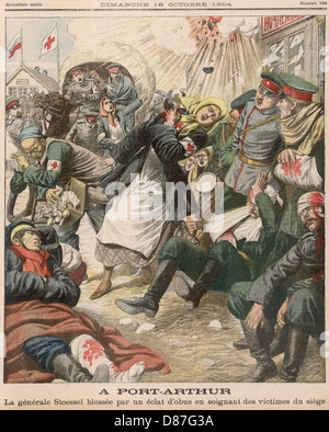 RUS-JAP WAR/WIFE HURT Stock Photo