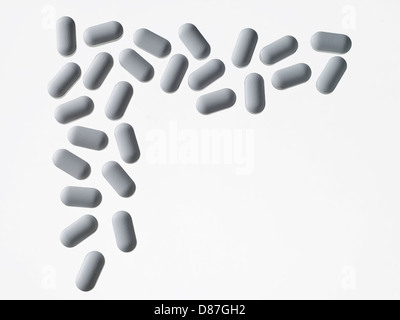 White Prescription Medicine Pills Tablets Stock Photo