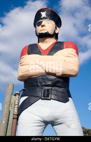 Giant Pirate Statue in Otway North Carolina Stock Photo