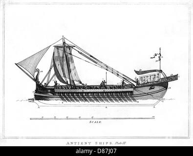 Roman Galley (W - Sails) Stock Photo