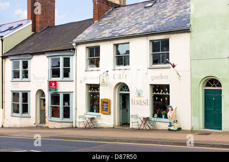Cafe in an English town centre, Honiton, Devon, UK Stock Photo