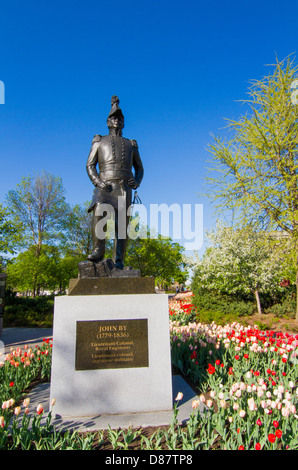 Statue of John By in Major's Hill Park, Ottawa Stock Photo