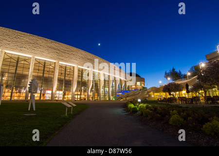 Canadian Museum of Civilization - Gatineau, Quebec, Canada, blue hour. Stock Photo