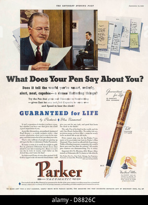 1970s UK Parker Pens Magazine Advert Stock Photo - Alamy