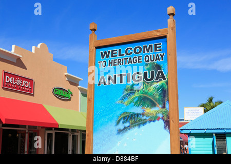 Heritage Quay in St. John's,Antigua Island,Antigua & Barbuda,Caribbean Stock Photo