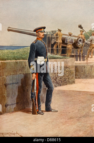 british-army-uniforms-the-royal-artillery-regiment-1890-old-antique