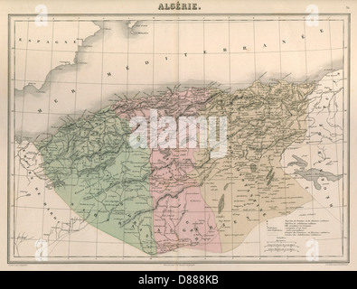 MAP/AFRICA/ALGERIA C1850 Stock Photo