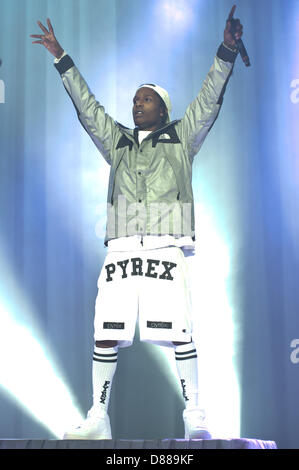 London, UK. 21st May 2013.  A$AP Rocky performs live at O2 Academy Brixton. Credit:  Piero Cruciatti / Alamy Live News Stock Photo