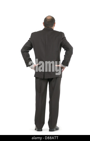 Back view of standing businessman Stock Photo