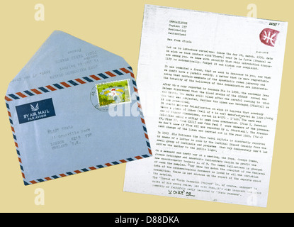 LETTER FROM UMMO Stock Photo