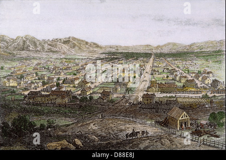 Salt Lake City 1873 Stock Photo