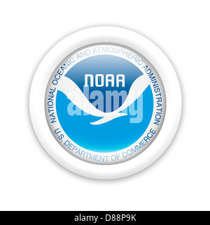 NOAA - National Oceanic and Atmospheric Administration logo symbol flag icon Stock Photo