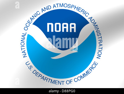 NOAA - National Oceanic and Atmospheric Administration logo symbol flag icon Stock Photo