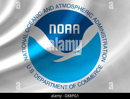 NOAA - National Oceanic and Atmospheric Administration logo symbol flag icon Stock Photo