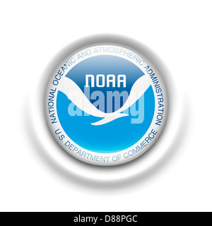 NOAA - National Oceanic and Atmospheric Administration logo symbol flag icon Stock Photo