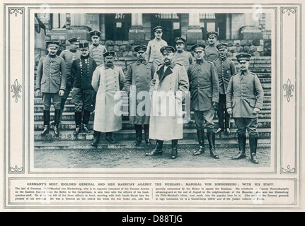 HINDENBURG & STAFF/1915 Stock Photo