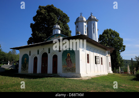 Church Biserica Parohiala at Vranesti, Wallachia, Romania Stock Photo