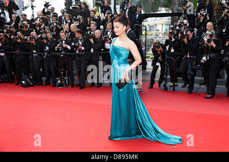 Aishwarya Rai Bachchan attending the 'Behind The Candelabra' premiere at the 66th Cannes Film Festival. May 21, 2013 Stock Photo