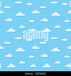 Seamless texture - clouds on the blue sky. Abstract background. Stock Photo