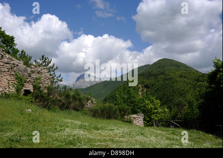 Italy, Le Marche, Monti Sibillini National Park, Valnerina, Visso Stock Photo