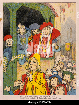 The Pied Piper and the Mayor Stock Photo - Alamy