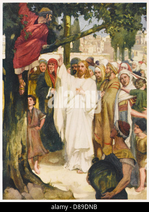 Jesus Zacchaeus Stock Photo