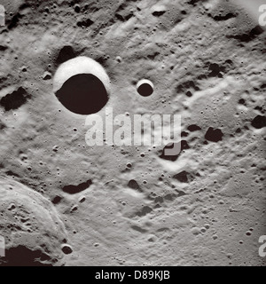 SHADOWS ON LUNAR SURFACE Stock Photo