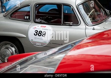 classic sports cars, 1000 mille miglia, brescia, lombardy, italy Stock Photo