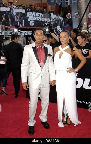 Los Angeles, California, USA. 21st May 2013. Chris Ludacris Bridges and Eudoxie during the premiere of the new movie from Universal Pictures FAST & FURIOUS 6, held at the Gibson Ampitheatre at Universal CityWalk, on May 21, 2013, in Los Angeles.(Credit Image: Credit:  Michael Germana/Globe Photos/ZUMAPRESS.com/Alamy Live News) Stock Photo