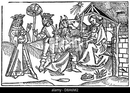 The Wise Men visit the baby Jesus 'And they came into the house and saw ...