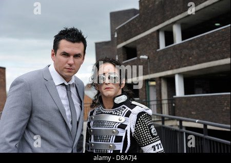 Matt Fiddes and Michael Jackson tribute act at Wyvern Theatre Swindon Stock Photo