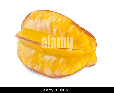 Carambola or starfruit on white background Stock Photo