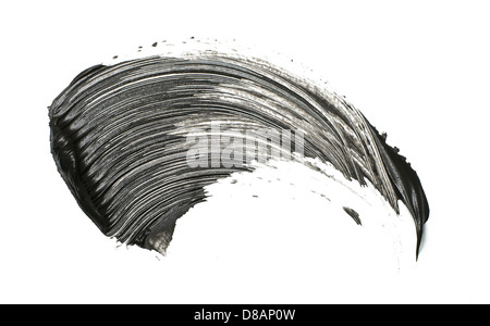 Sweep of mascara cut out onto a white background Stock Photo