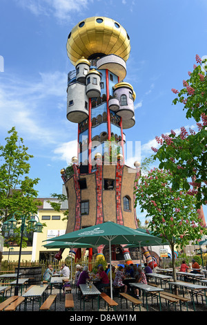 The so called Kuchlbauer Tower by Friedensreich Hundertwasser is situated at the Kuchlbauer Brewery in Abensberg ion Bavaria