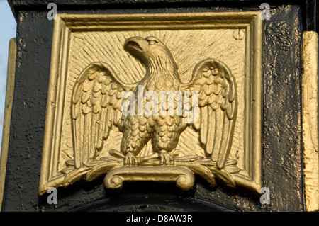 Eagle bas-relief on entrance gate, National Cemetery, Shiloh National Military Park, Tennessee. Digital photograph Stock Photo