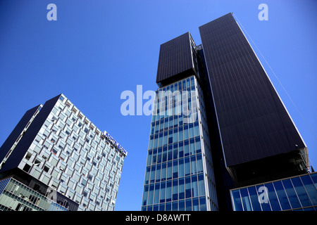 City Gate Towers, Turnurile Portile Orasului, are two class A office buildings located in Bucharest, Romania Stock Photo