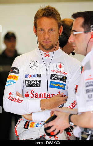 Monaco, 23rd May 2013. Motorsports: FIA Formula One World Championship 2013, Grand Prix of Monaco,   #5 Jenson Button (GBR, Vodafone McLaren Mercedes), Credit: DPA/Alamy Live News Stock Photo