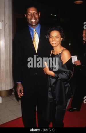 DENNIS HAYSBERT with wife.Absolute Power premiere in Los Angeles 1997 ...