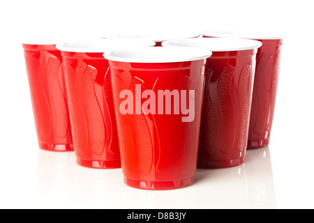 Red Plastic Cups White Background Beer Pong Game Stock Photo by ©NewAfrica  603837972