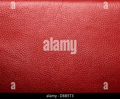 Soft wrinkled red leather. Texture or background with copyspace, high resolution Stock Photo