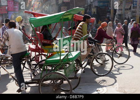 India, Punjab, Amritsar typical street scene near Golden Temple Stock Photo