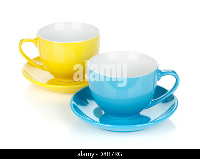 Photo by Beata Filařová, - Set of color cups. Colorful party cups. Colored  cups on a white background