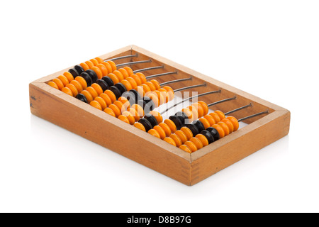 Wooden abacus. Isolated on white background Stock Photo