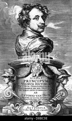 Antony van Dyck, Flemish artist, portrait bust Stock Photo