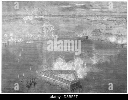 FORT SUMTER BOMBARDED Stock Photo