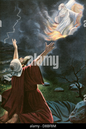 The prophet Elijah is taken up to Heaven in a chariot of fire, leaving ...