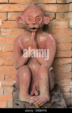 Thai sculpture of monkey Stock Photo