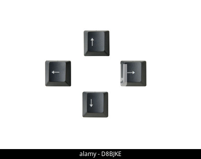 Black computer keys Stock Photo