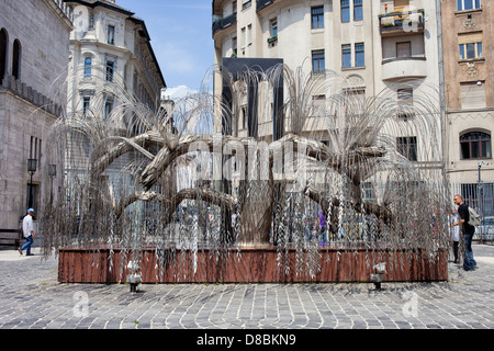 The Weeping Willow in the Raoul Wallenberg Memorial Park, Budapest, Hungary. Stock Photo