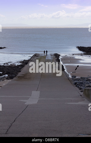 The slipway at Atlantic College, St Donat's Castle, South Wales. Stock Photo